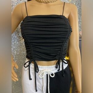 ‼️CLEARANCE Item‼️| Black Ruched Tank Top